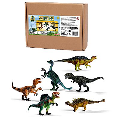 Dickie Toys 6-pc. Large Dinosaur Action Figure 8 & 9 Inch Realistic Miniature Set
