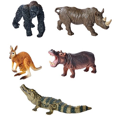 Детские фигурки Dickie Toys 5 pc Wild Animal Figures Set