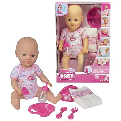 Dickie Toys Newborn Drink & Wet Baby Doll