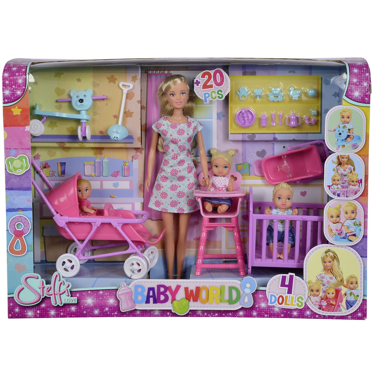 Детские куклы Dickie Toys Steffi Love Baby World 20 pc Doll Set — фото 1