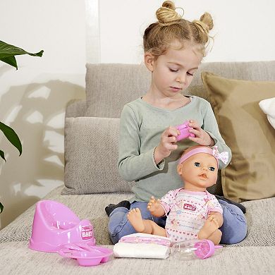 Dickie Toys Newborn Drink & Wet Baby Doll with Accessories
