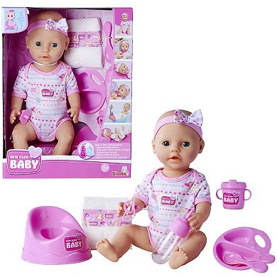 Dickie Toys Newborn Drink & Wet Baby Doll with Accessories