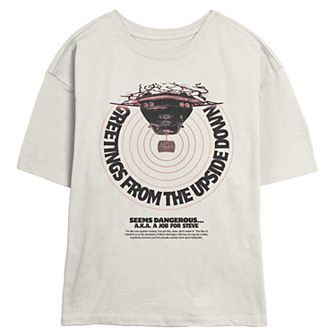 Juniors' Greetings From The Upside Down Graphic Tee