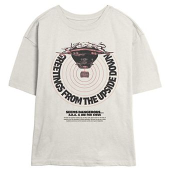 Juniors' Greetings From The Upside Down Graphic Tee