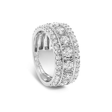 Haus of Brilliance Sterling Silver Carat T.W. Lab Grown Diamond Band Ring