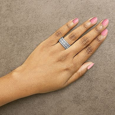 Haus of Brilliance Sterling Silver Carat T.W. Lab Grown Diamond Band Ring