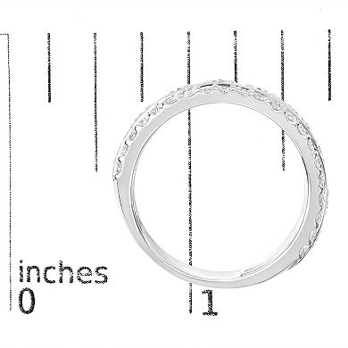 Haus of Brilliance Sterling Silver Carat T.W. Lab Grown Diamond Band Ring