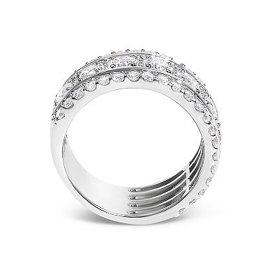 Haus of Brilliance Sterling Silver Carat T.W. Lab Grown Diamond Band Ring