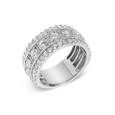 Haus of Brilliance Sterling Silver Carat T.W. Lab Grown Diamond Band Ring