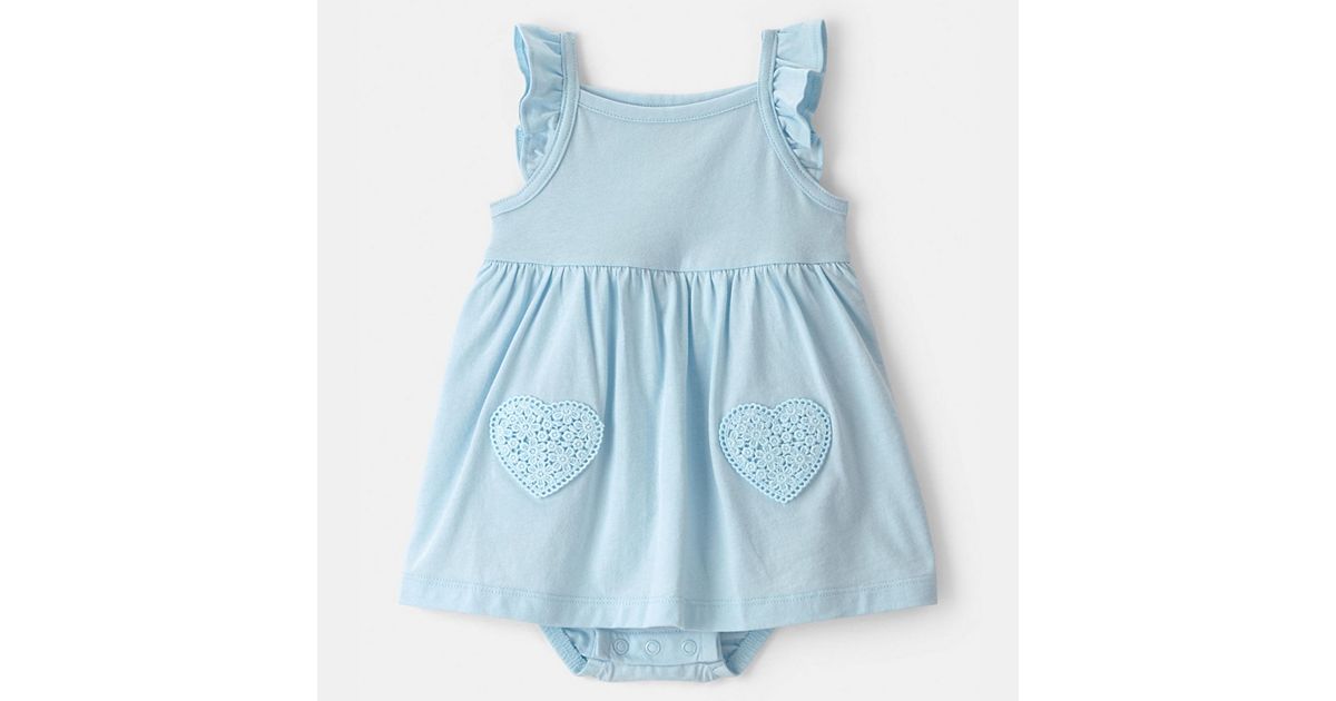 carters blue dress Carter's baby girl seashell short-sleeve dress 12M Blue