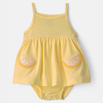 Baby Girl Carter's Lemon Sleeveless Bodysuit Dress