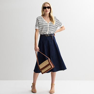 Women’s Nine West Denim Midi Skirt