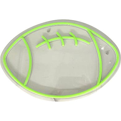 Neon Green LED Football Wall Art