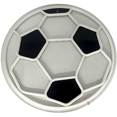 Neon White Soccer Ball LED Wall Decor