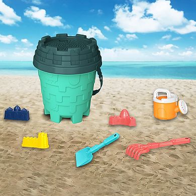 Hauck Splash N' Dig Sand Set - Beach & Water Play Toy with Bucket & Castle Molds