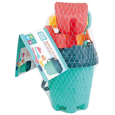 Hauck Splash N' Dig Sand Set - Beach & Water Play Toy with Bucket & Castle Molds