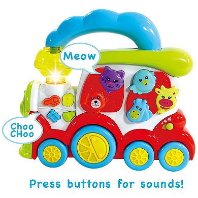 Hauck Lights & Sounds Choo Choo Train Toy with Volume Control & Carry Handle