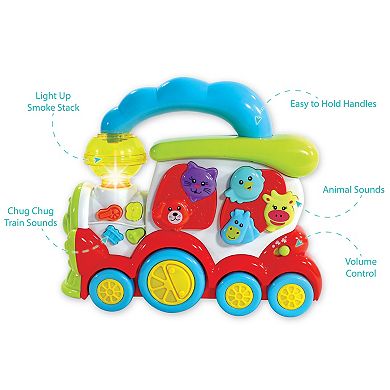 Hauck Lights & Sounds Choo Choo Train Toy with Volume Control & Carry Handle