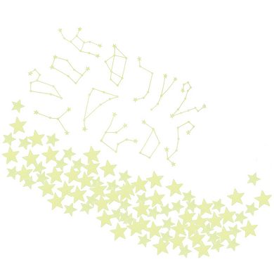 Hauck Glow Stars Collection 300-pc. Peel-&-Stick Decals & Pens Room Decoration