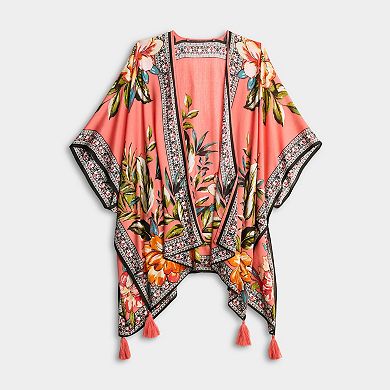 Women's Nine West Painterly Tropical Floral Topper