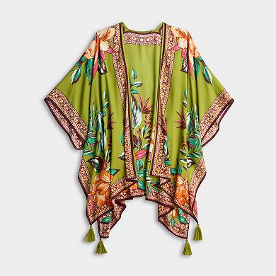 Women's Nine West Painterly Tropical Floral Topper