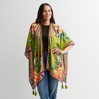 Women's Nine West Painterly Tropical Floral Topper