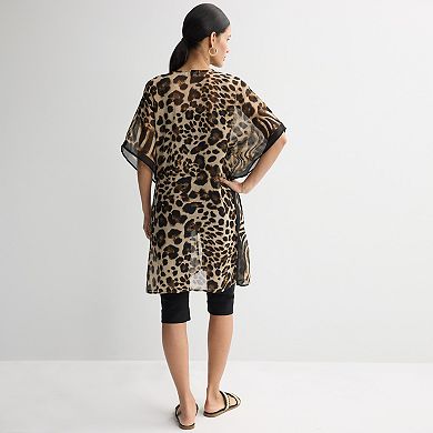 Women's Nine West Mixed Animal Tunnel Tie Topper