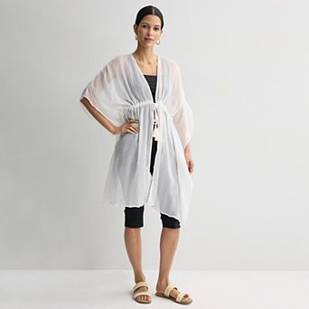 Women's Nine West Solid Pleated Tunnel Tie Topper