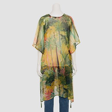 Women's Nine West Vivid Palms Lightweight Open-Front Ruana