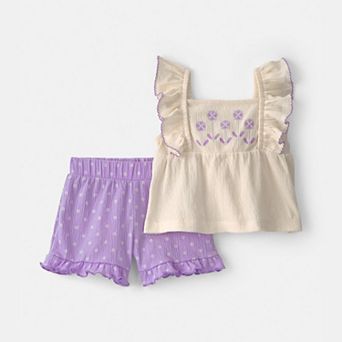 Baby Girl Carter's 2 pc Floral Top & Short Set