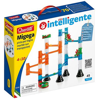 Hauck Quercetti: Migoga Run Transparent 45-pc. Marble Ball Run Track Building Toy