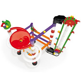 Hauck Quercetti: Migoga Run Elevator 150 pc Marble Ball Run Track with Hand Crank & Funnels Building Toy