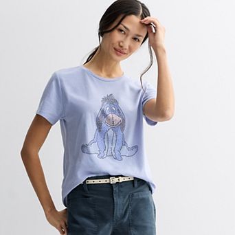 Women’s Disney’s Winnie the Pooh Eeyore Studs Short Sleeve Graphic Tee