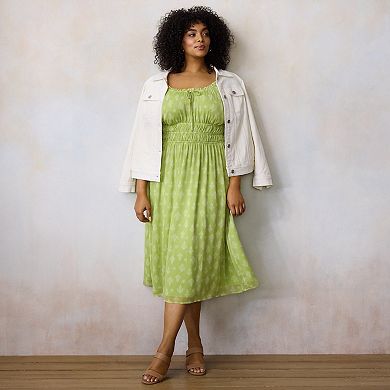 Plus Size LC Lauren Conrad Bubble Sleeve Empire Maxi Dress