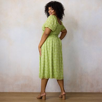 Plus Size LC Lauren Conrad Bubble Sleeve Empire Maxi Dress