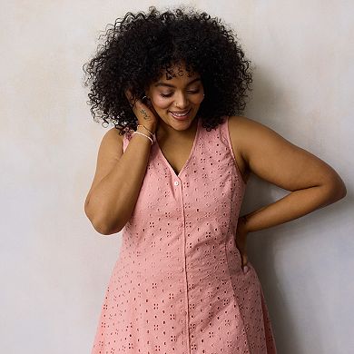 Women's Plus LC Lauren Conrad Fit & Flare Sleeveless Mini Dress