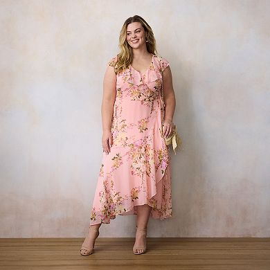 Plus Size LC Lauren Conrad Sleeveless Ruffle Wrap Maxi Dress