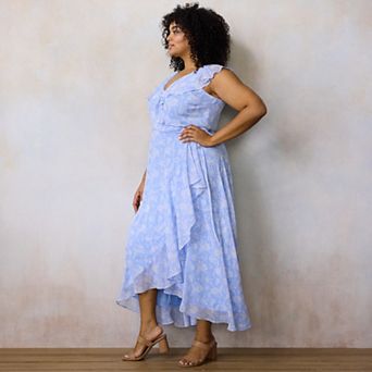 Plus Size LC Lauren Conrad Sleeveless Ruffle Wrap Maxi Dress