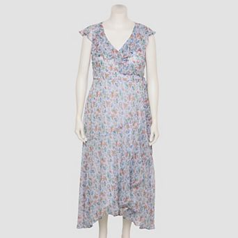 Plus Size LC Lauren Conrad Sleeveless Ruffle Wrap Maxi Dress