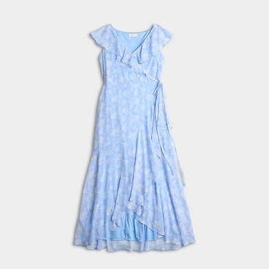 Petite LC Lauren Conrad Sleeveless Ruffle Wrap Maxi Dress