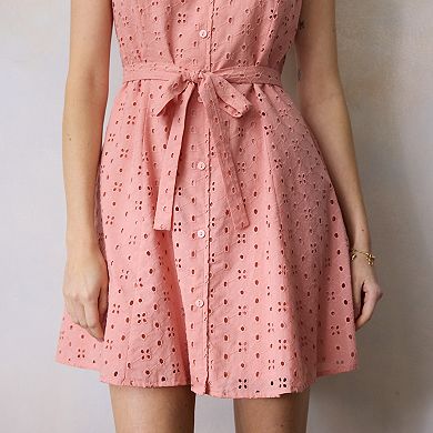 Petite LC Lauren Conrad Fit & Flare Sleeveless Mini Dress