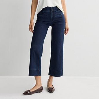 Women's Nine West High-Rise Wide Ankle Denim Pants