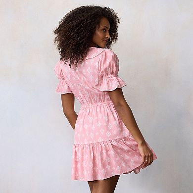 Women's LC Lauren Conrad Ruffle Front Pintuck Mini Dress