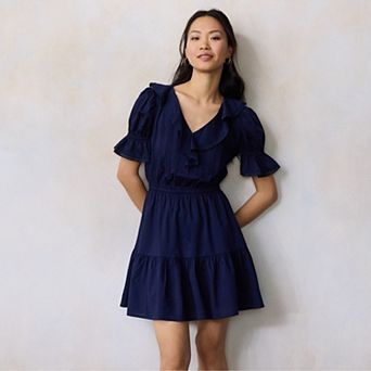 Women's LC Lauren Conrad Ruffle Front Pintuck Mini Dress