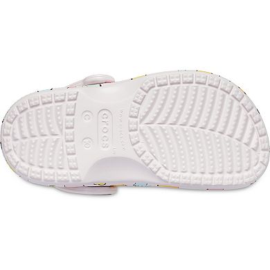 Crocs Baya Seasonal Printed Toddler Girls Slip-On Clogs