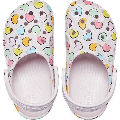 Crocs Baya Seasonal Printed Toddler Girls Slip-On Clogs