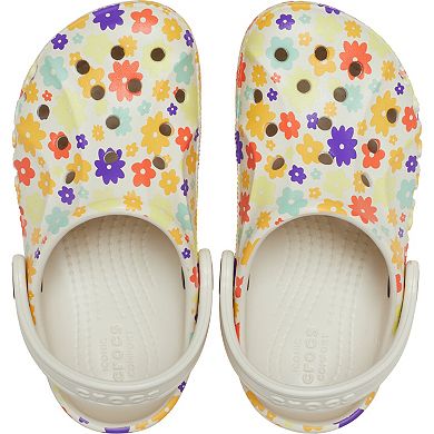 Crocs Baya Floral Toddler Girls Slip-On Clogs