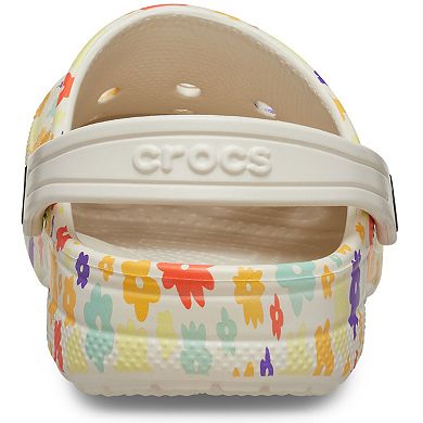 Crocs Baya Floral Toddler Girls Slip-On Clogs