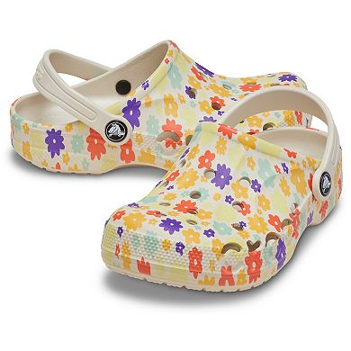 Crocs Baya Floral Toddler Girls Slip-On Clogs