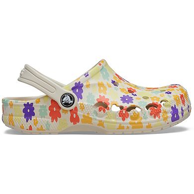 Crocs Baya Floral Toddler Girls Slip-On Clogs